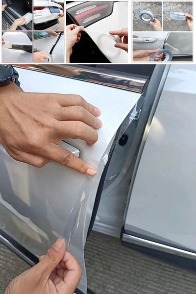 GELDİMİCOM Transparent Door Scratch and Protection Tape - 5 Meters X 3 cm Preventive