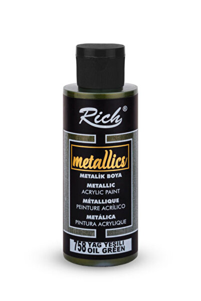 Rich Metalik Akrilik Boya 120cc. N:758 Yağ Yeşili