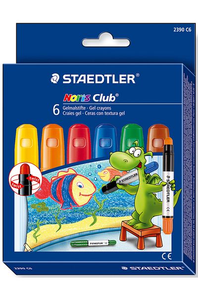 Staedtler Noris Club Classic Gel Pastel Paint - 6 Colors