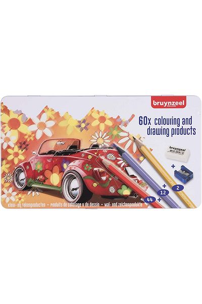 Bruynzeel 60 Pieces Coloring Dry Pen Paint Set
