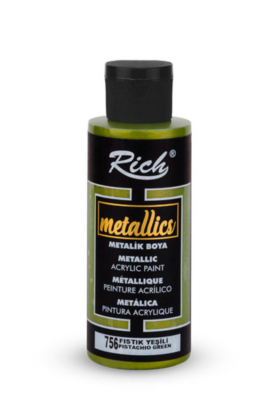 Rich Metalik Akrilik Boya 120cc. N:756 Fıstık Yeşili