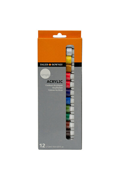 Daler Rowney Simply Akrilik Boya Seti 12x12ml