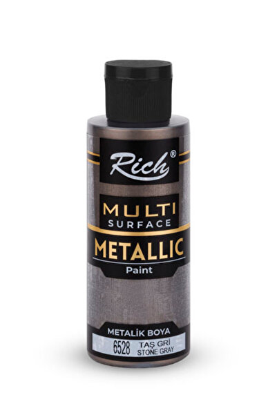 Rich Multi Surface Metalik Akrilik Boya 120 cc. - Taş Gri 6528
