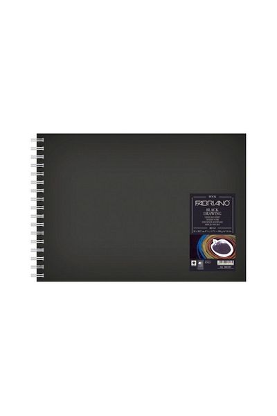 Fabriano Black Drawing Book, Black Murillo Cardboard, 190gr, 21x29.7cm