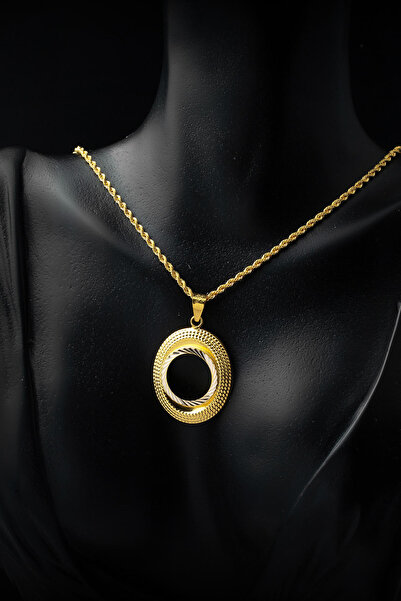 Bilezikci Oval Çerçeve Çeyrek Altınlık Kolye