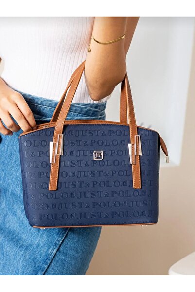 Just Polo نسخة - حقيبة كتف نسائية أصلية من JUSTPOLO باللون الأزرق الداكن