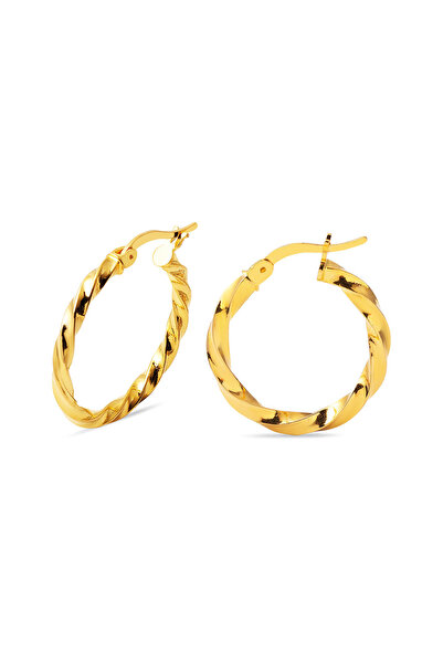 Bilezikci Burgu 2 cm. Çaplı 22 Ayar Halka Küpe