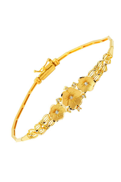 Bilezikci Nilüfer 22 Ayar Altın Bileklik