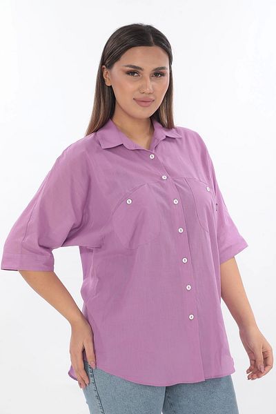 Lady Majestic Cămașă Plus Size 100% bumbac