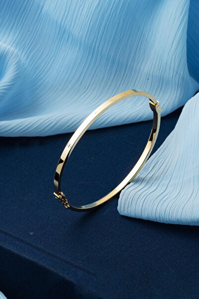 Bilezikci Çivili 14 Ayar Altın Kelepçe Bilezik