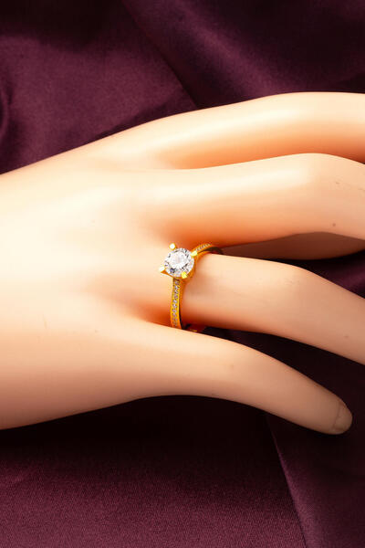 Bilezikci 22 Ayar Altın Tektaş Yüzük