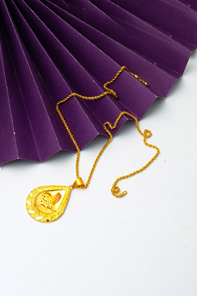 Bilezikci 22 Ayar Altın Damla Tuğralı Kolye