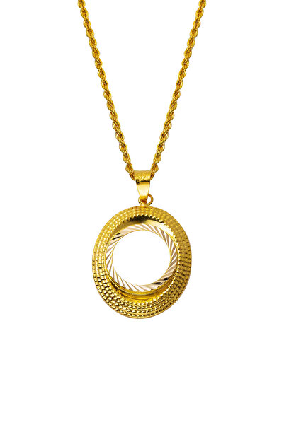 Bilezikci Oval Çerçeve Çeyrek Altınlık Kolye