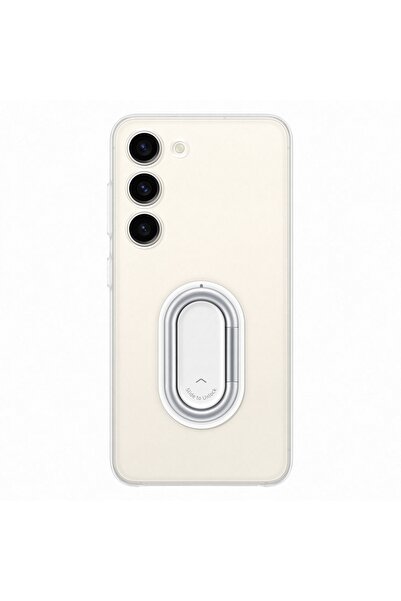 Samsung Galaxy S23 Standlı Halkalı Kılıf - Şeffaf