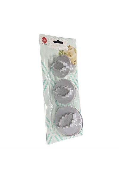 Adana Pasta Malzemeleri Bt-0367 Chinese Leaf Push-On Cutter 3 Pieces