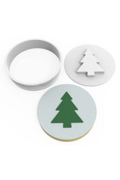 Adana Pasta Malzemeleri Pine Tree Cookie Stamp Cutter Set Rp21207