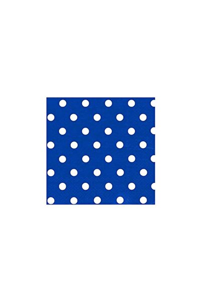 Adana Pasta Malzemeleri Navy Blue Polka Dot Napkins 20 Pcs
