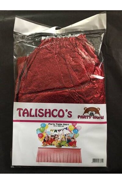 Adana Pasta Malzemeleri Επιτραπέζια Φούστα Κόκκινη Γυαλιστερή Μεταλλιζέ 70 εκ...