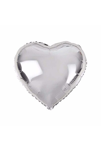 Adana Pasta Malzemeleri 24 inch silver heart balloon foil