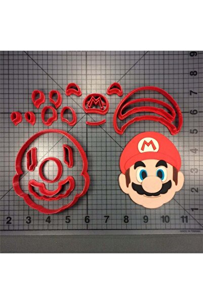 Adana Pasta Malzemeleri SUPER MARIO M.1 TEMA KESİCİ KALIP 18 PARÇA 8 CM