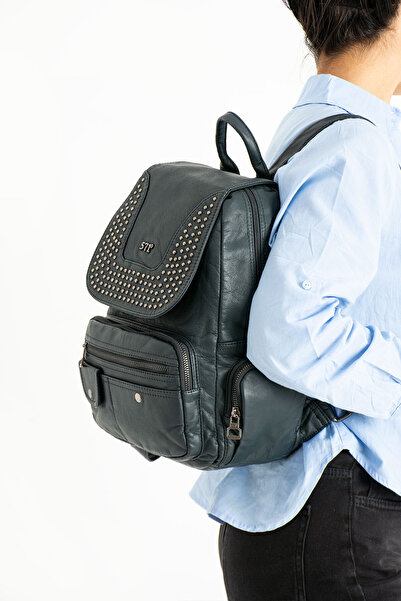 Baginn Rucsac de damă Y.S.Leather - Trock, Multi-buzunare, Utilizare zilnică, 30*25 Cm