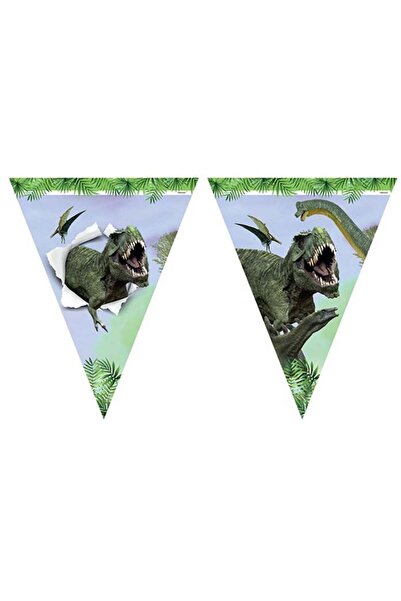 Adana Pasta Malzemeleri Set de steaguri pentru petrecere cu dinozauri din Jur...