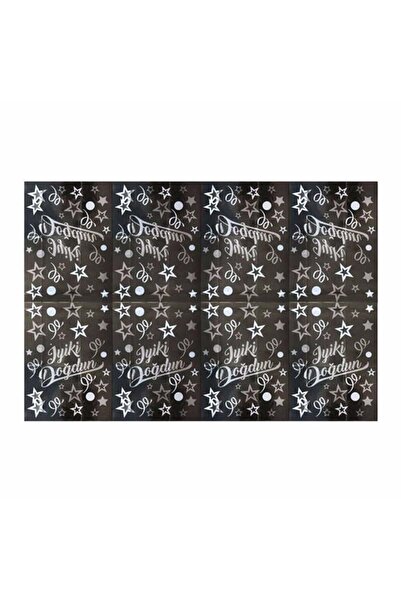 Adana Pasta Malzemeleri TABLE COVER PRINTED GOOD BIRTHDAY BLACK 120x180 CM