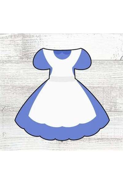 Adana Pasta Malzemeleri Alice Wonderland Dress Cookie Cutter 8 cm X 8 cm