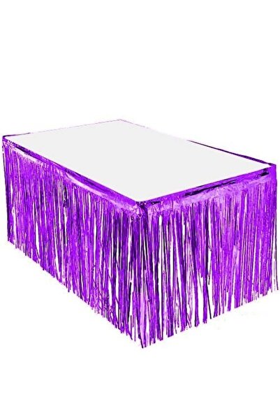 Adana Pasta Malzemeleri Masă metalizată cu ciucuri violet