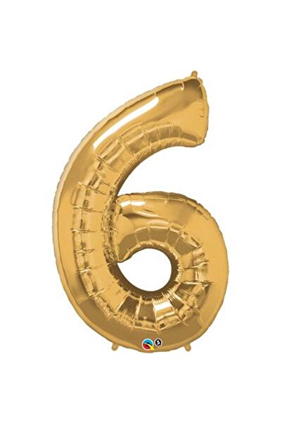 Adana Pasta Malzemeleri 6 بالونات فويل ذهبية مقاس 16 بوصة