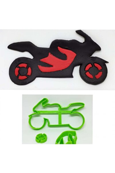 Adana Pasta Malzemeleri Motorcycle Racing Cutter Mold 3 Pieces 10 cm