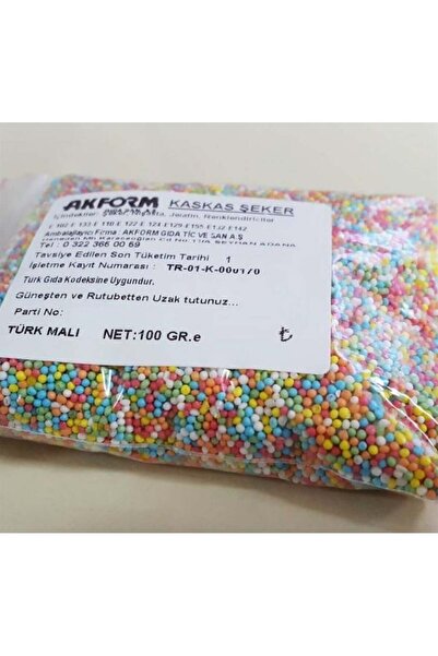 Adana Pasta Malzemeleri KASKAS ŞEKER KARIŞIK RENK 100 GR