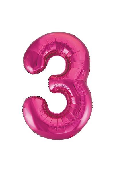 Adana Pasta Malzemeleri 3 Pink 34 Inch Foil Balloons