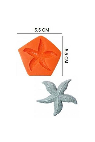 Adana Pasta Malzemeleri HG-018 DENİZ YILDIZI SİLİKON KALIP 5.5 X 5.5cm
