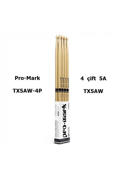 PRO-MARK Tx5aw-4p 5A Hıckory Forward - Pack of 4 Drumsticks