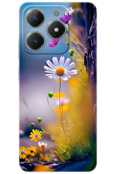 realme C61 (RMX3930) Uyumlu Kılıf Desen Baskılı Silikon Papatya Seri STK:1000...