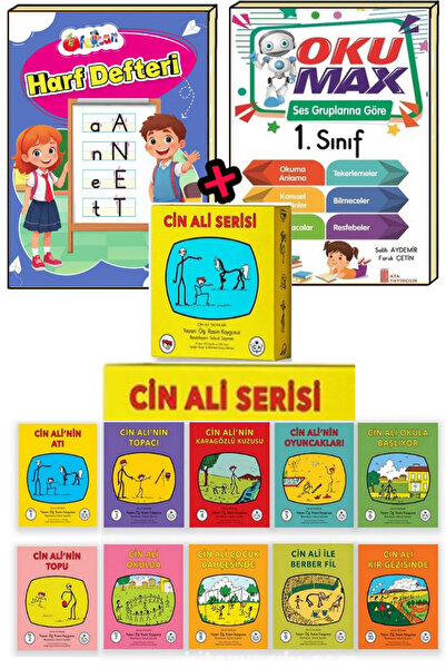 Ata Yayıncılık Ata Harf Defteri(ANETİL)oku Max Cin Ali Seti 10'lu