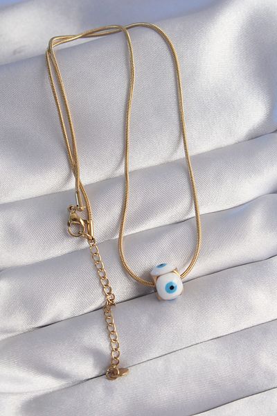 Skygo 316L Steel Special Series Gold Color Enamel Evil Eye Model Necklace