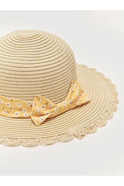 LC Waikiki Lcw Bow Patterned Baby Girl Straw Hat