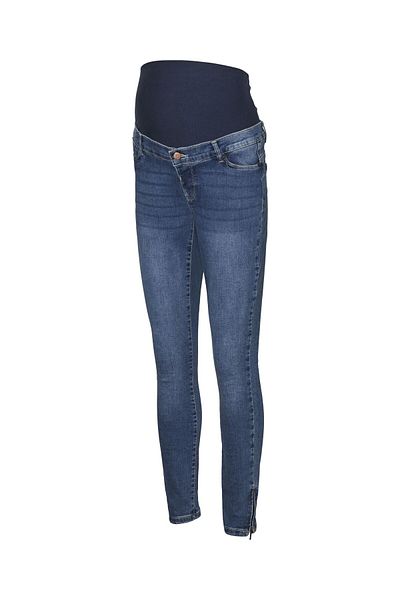 Vero Moda Maternity Umstandsjeans mit Skinny Fit Skinny Fit Reißverschluss am Beinabschluss Jeans
