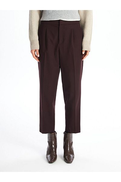 LC Waikiki Pantaloni de damă din gabardină cu talie elastică Lcw