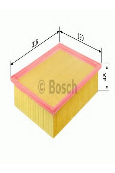 Bosch Air Filter Mercedes E 200 Kompressor 9/2000 - 3/2002 120 (Kw) 210