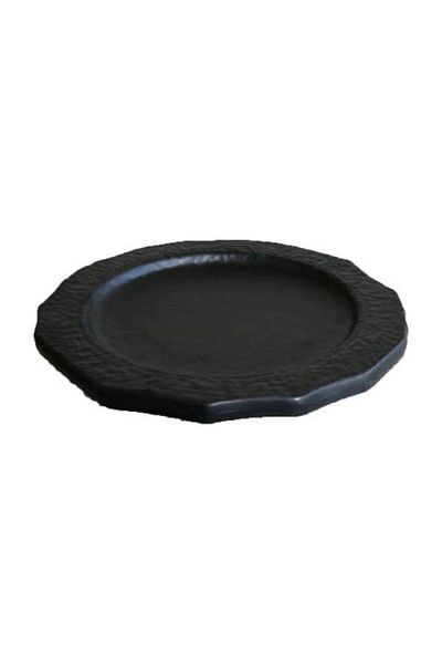 Hasyılmaz Melamine Cornered Serving Plate Black 25cm - Melamine Presentation Plate