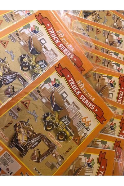 Hasyılmaz Excavator Engineering Vehicle 66 Piece 3d Puzzle - Truck Series Magic Puzzle