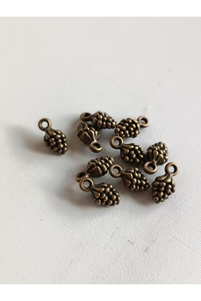 Hasyılmaz Üzüm Salkımı Metal Çinko Alaşım Kolye Ucu 12x5mm 10 Adet