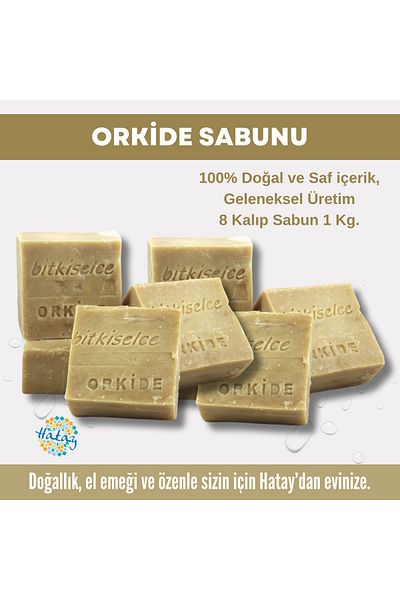 bitkiselce Orchid Soap with Pure and Natural Ingredients 950 g (8 Mould)