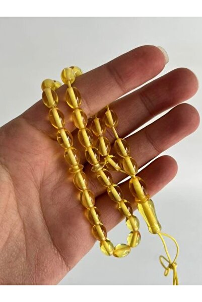 Hasyılmaz 33 Pieces 6mm Oval Cut Scented Powder Amber Prayer Beads - A010