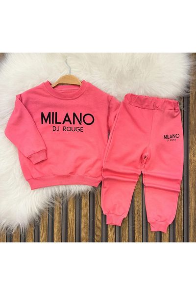 LADİN Milano Printed Πολύχρωμο Σετ Παιδική Φόρμα Oversize