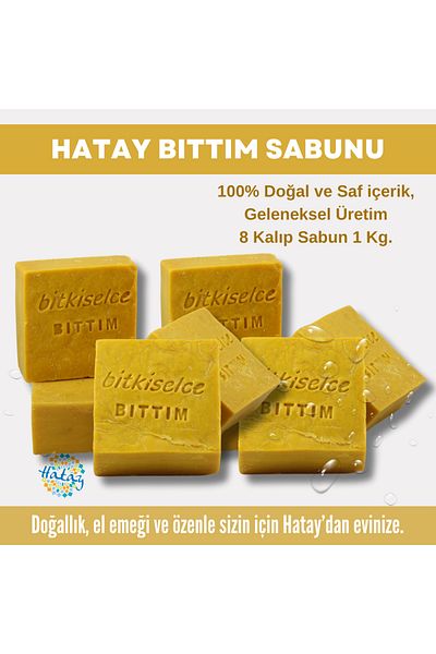 bitkiselce Herbalce Bıttım Soap with Pure and Natural Ingredients 950 Gr (8 Molds)