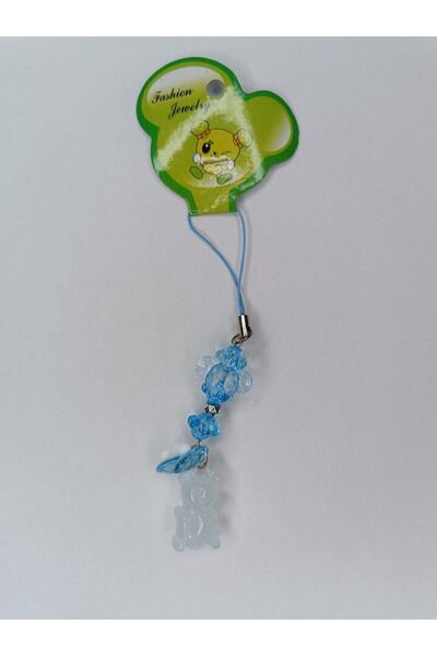 Hasyılmaz Jelibon Teddy Bear Phone Strap Bag Wallet Ornament Turquoise 003